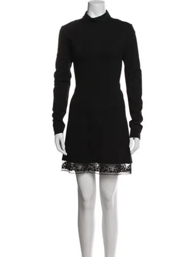 Pre-owned Jason Wu Mock Neck Mini Dress W/ Tags In Black