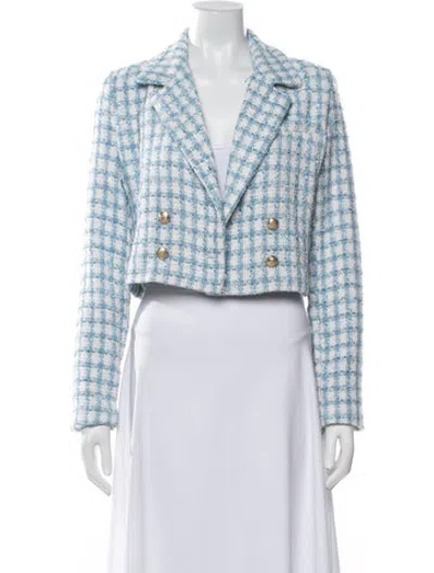Pre-owned Jason Wu Plaid Print Blazer In Blue/white