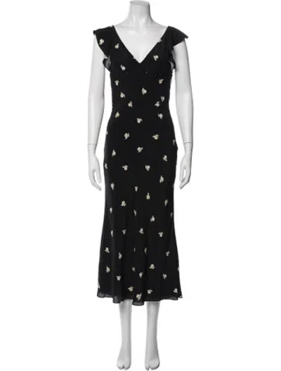 Pre-owned Jason Wu Silk Midi Length Dress In Black