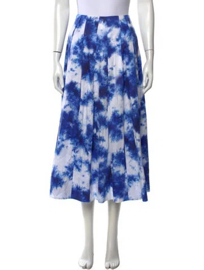 Pre-owned Jason Wu Tie-dye Print Midi Length Skirt In Blue