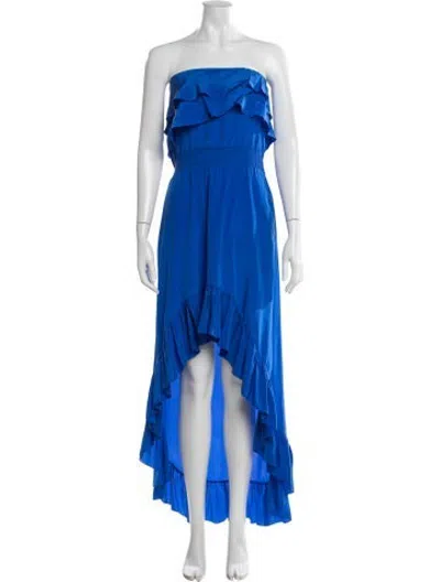 Pre-owned Jay Godfrey Silk Long Dress In Blue
