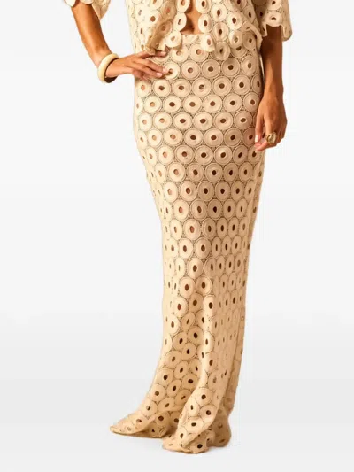 Jbq Maud Zip-up Maxi Skirt In Neutral