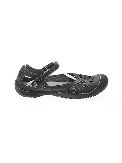 Pre-owned Jbu Flats In Black