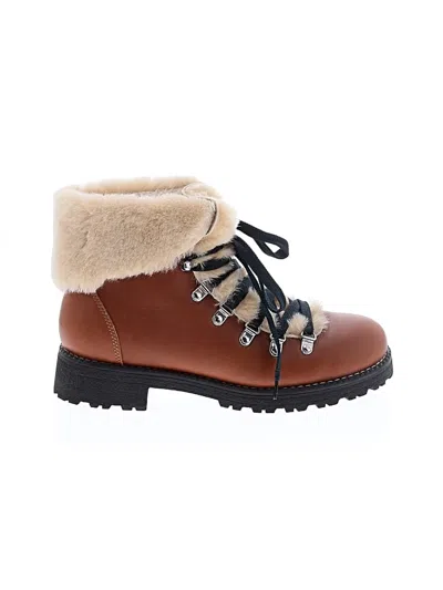 Pre-owned Jcrew Ankle Boots In Brown