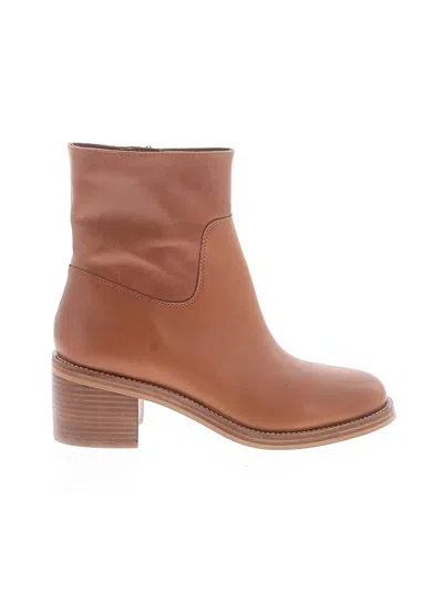 Pre-owned Jcrew Ankle Boots In Brown