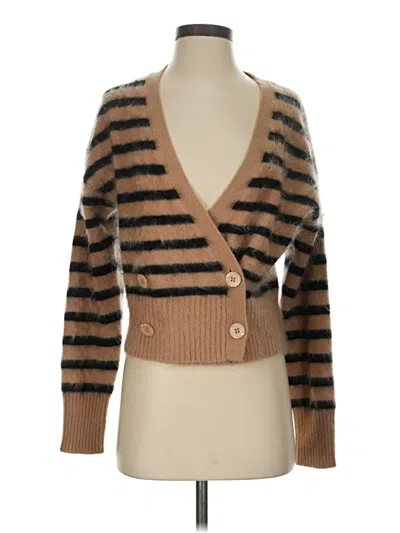 Pre-owned J.crew Collection Cashmere Cardigan Sweater In Brown