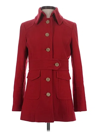 Pre-owned J.crew Factory Store Wool Coat In Red