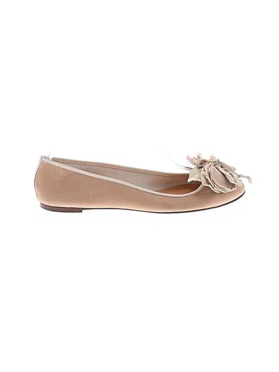 Pre-owned Jcrew Flats In Tan