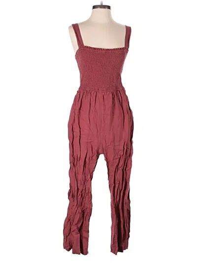 Pre-owned Jcrew Jumpsuit In Burgundy