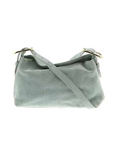 Pre-owned Jcrew Leather Crossbody Bag In Teal