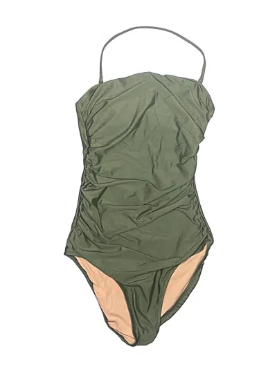 Pre-owned Jcrew One Piece Swimsuit In Green