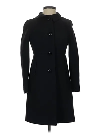 Pre-owned Jcrew Wool Coat In Black