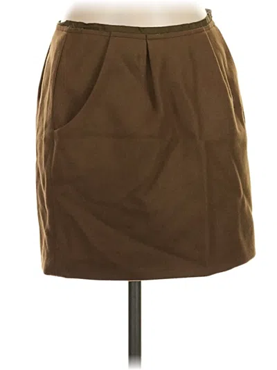 Pre-owned Jcrew Wool Skirt In Brown