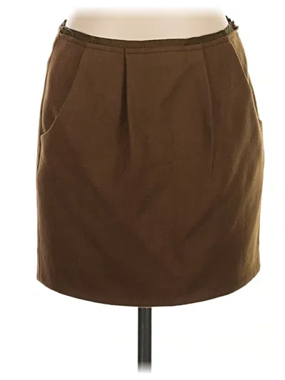 Pre-owned Jcrew Wool Skirt In Brown