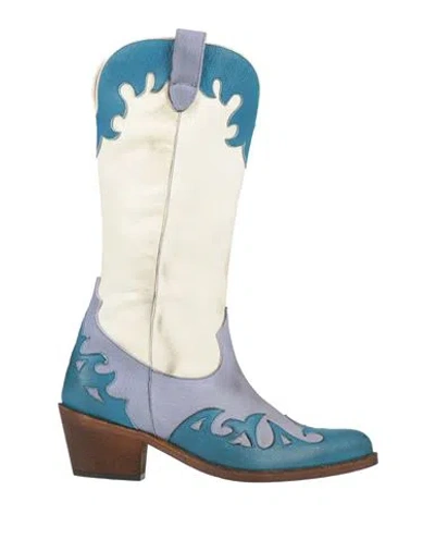 Je T'aime Woman Boot Pastel Blue Size 7 Leather