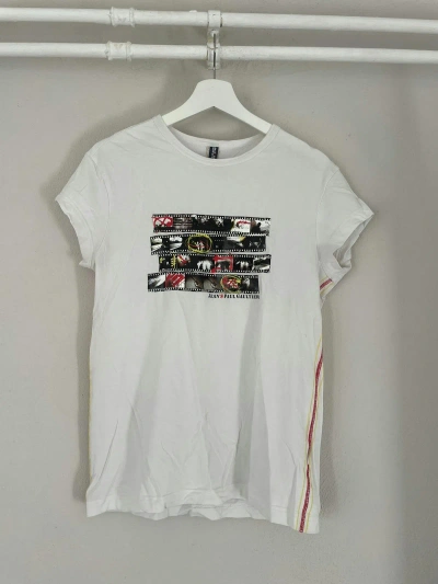 Pre-owned Jean Paul Gaultier Film Roll Print T-shirt In White