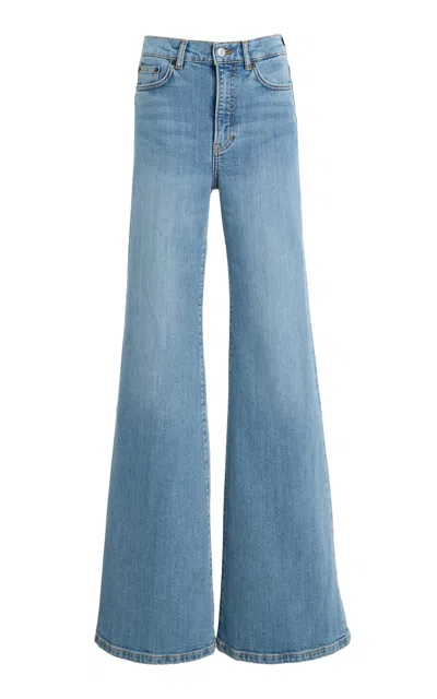 Jeanerica Fuji Stretch High-rise Flared Jeans In Blue