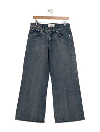 Pre-owned Jeanerica Mid-rise Wide Leg Jeans In Blue