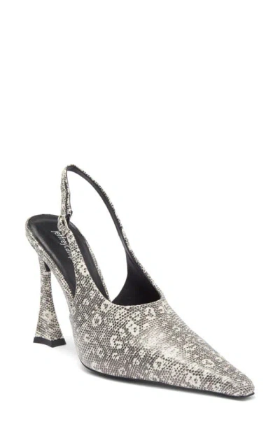 Jeffrey Campbell Creativity Slingback Pump In Black White Lizard