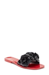 Jeffrey Campbell Floralee Slide Sandal In Red/ Black