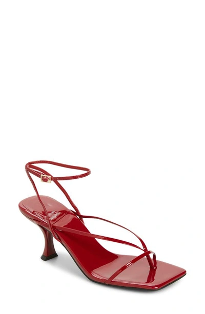 Jeffrey Campbell Fluxx Sandal In Cherry Red Patent