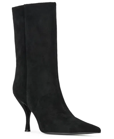 Jeffrey Campbell Women's Traitor Dress Pull-on Booties In Black Suede