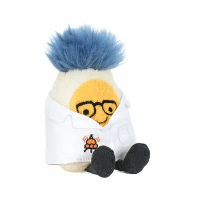 Jellycat Amuseables Boiled Egg Scientist Outfit Plush Toy In White In Multi