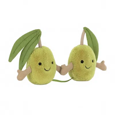 Jellycat Amuseables Pair Of Olives Plush Toy In Green