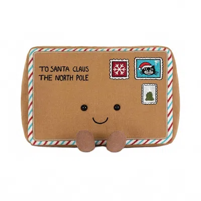 Jellycat Kids' Amuseables Letter To Santa Plush Toy In Brown