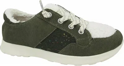 Jellypop Women's Fable Sneakers In Olive Corduroy In Green