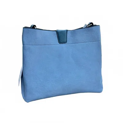 Jen & Co. Women's Tati Lizard Monogrammable Satchel Bag In Aqua Blue In Multi