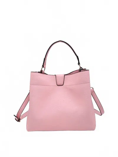 Jen & Co. Women's Tati Lizard Monogrammable Satchel Bag In Sweet Pink In Multi