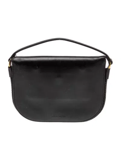 Pre-owned Jenni Kayne Leather Top Handle Bag In Black