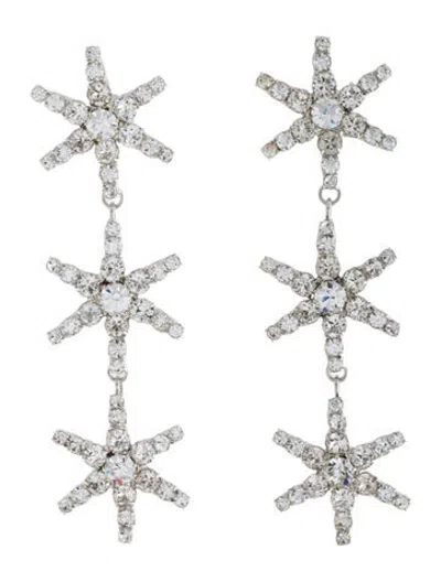 Pre-owned Jennifer Behr Crystal 'aurora' Drop Earrings W/ Tags In Clear