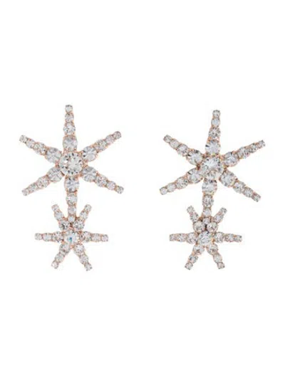 Pre-owned Jennifer Behr Crystal Estrella Drop Earrings In Multicolor