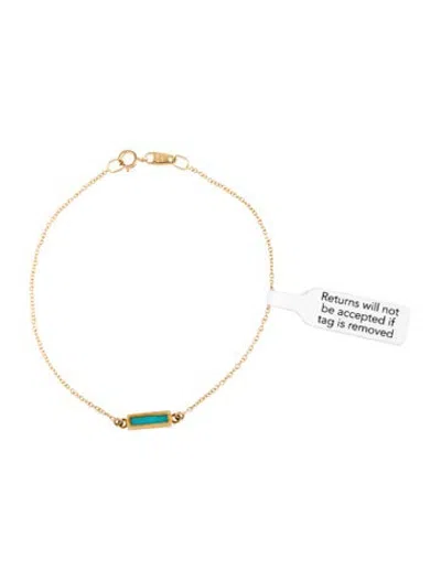 Pre-owned Jennifer Meyer 18k Blue Station Bracelet, 6.5"