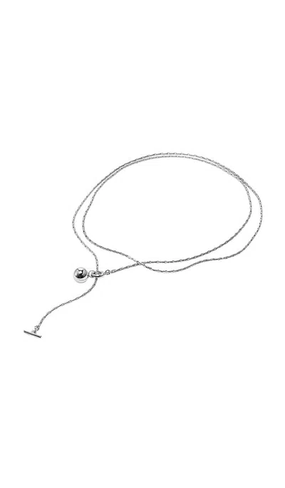 Jenny Bird Constance Wrap Necklace In Silver