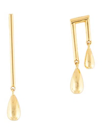 Pre-owned Jenny Bird Denni Asymmetrical Drop Earrings In Multicolor
