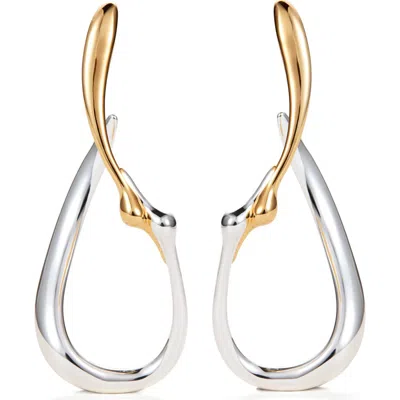 Jenny Bird Egret Large Hoop Earrings In Multi
