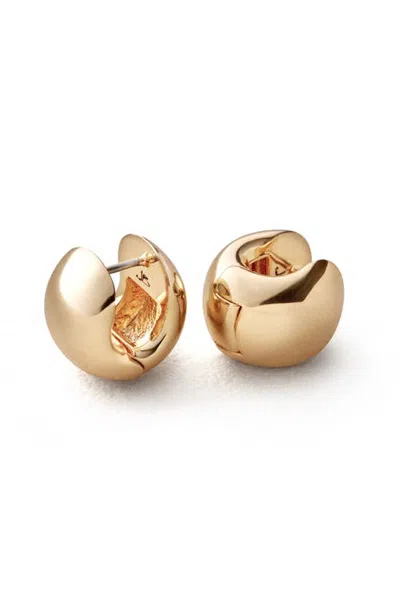 Jenny Bird Mini Gemma Huggie Hoop Earrings In Gold