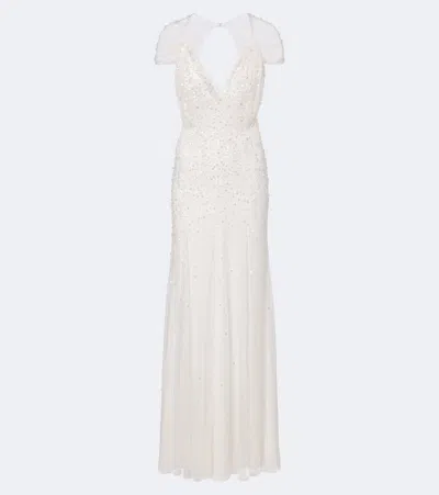 Jenny Packham Bridal Elysium Embellished Tulle Gown In Neutral