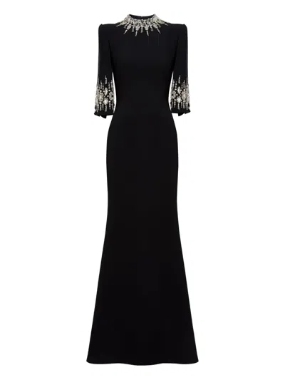 Jenny Packham Llana Maxi Dress In Black