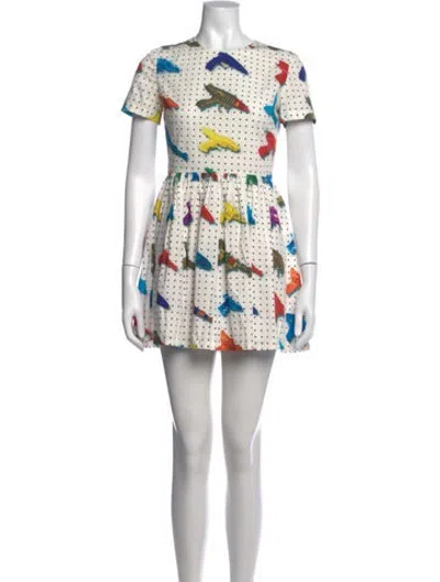 Pre-owned Jeremy Scott Graphic Print Mini Dress In Multicolor