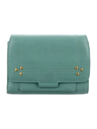 Pre-owned Jérôme Dreyfuss Leather Continental Wallet In Green
