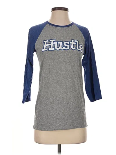 Pre-owned Jerzees 3/4 Sleeve T-shirt In Gray