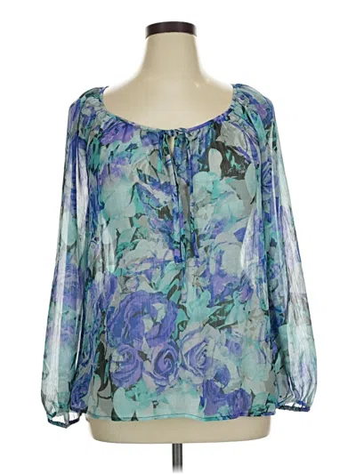 Pre-owned Jessica Simpson 3/4 Sleeve Blouse In Blue