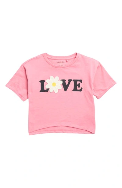 Jessica Simpson Kids' Short Sleeve Graphic Tee In Light Pink