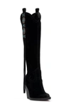Jessica Simpson Lisabeth Western Boot In Black Suede