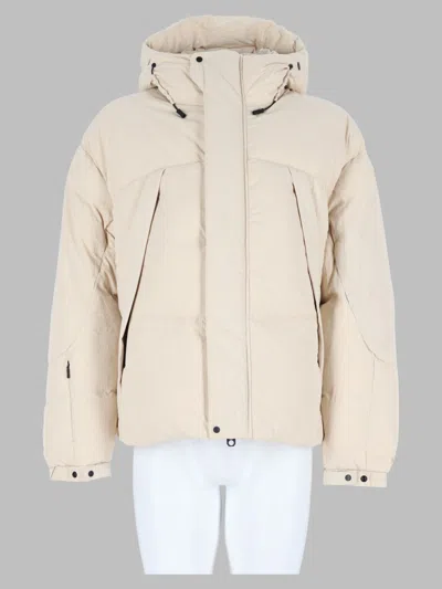 Jg1 Men's Nylon Hooded Sports Jacket In Ivory