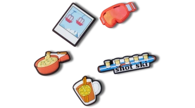 Jibbitz Apres Food And Drink 5 Pack In Multi